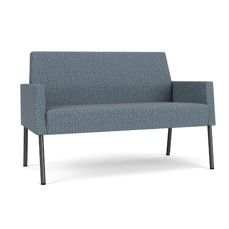 Mystic Lounge Reception Loveseat, Charcoal, RF Serene Upholstery